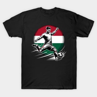 Dynamic Hungary Soccer Star in Action - Vector Design T-Shirt